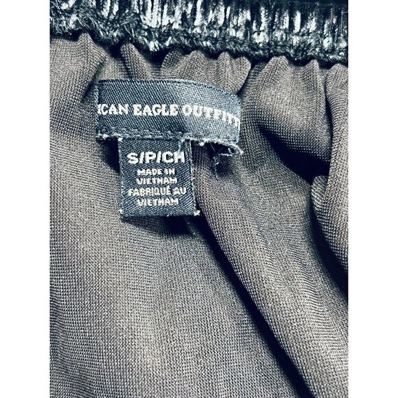 American Eagle Outfitters Blouse Women Small Velour Velvet Blue Peasant Boho Top - Picture 8 of 16